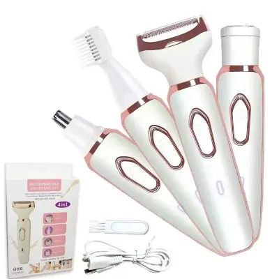 Women 4 in 1 Hair Removal Painless Electric Razor 